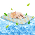 NWK Pet Cooling Mat -20’’ X 16’’ Ice Silk Cooling Mat for Dogs & Cats Portable & Washable Pet Cooling Blanket Car Seats Beds for Summer (Blue Toy Small)